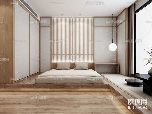 日式榻榻米卧室su模型