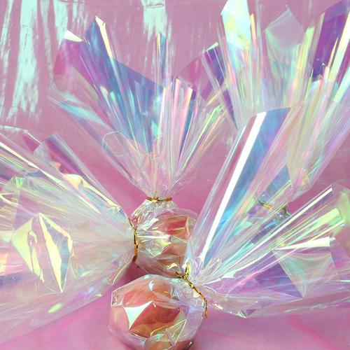 千纸鹤彩色糖纸透明彩纸糖果镭射包装纸玻璃纸烘焙炫彩手工制作