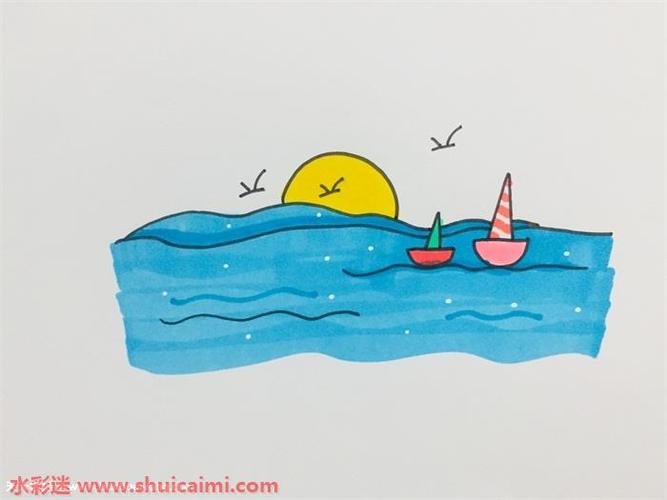 大海怎么画大海简笔画画法