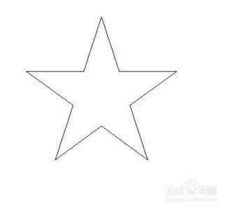 园中五角星简笔画