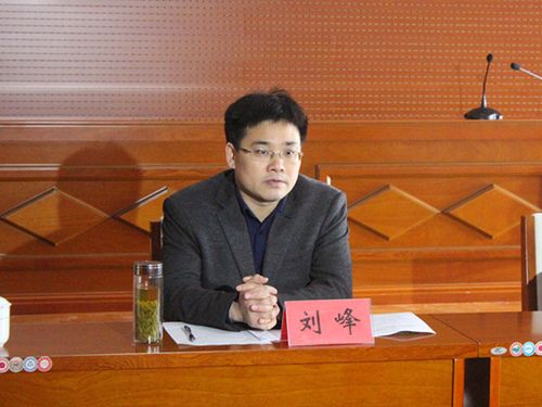 县委常委,组织部部长刘峰给青年团干部授课