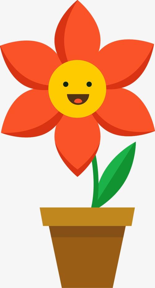 卡通盆栽清新植物