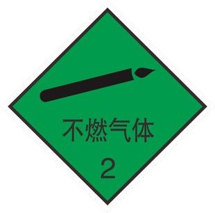 不燃气体贴纸铝板工厂车间气瓶气体警示牌危险品警告安全标志牌
