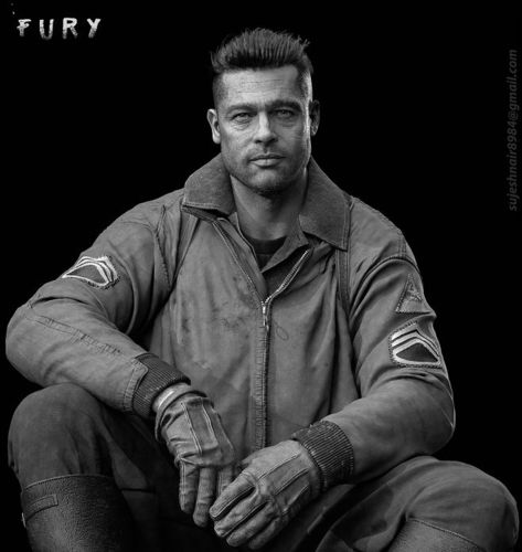 fury brad pitt ver2, sujesh nair : tried to do some experiments