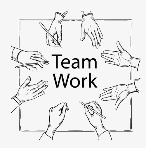 扁平商务团队合作办公沟通讨论场景