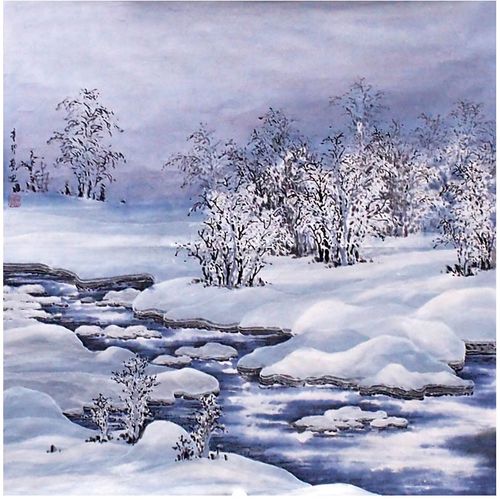 吴梦迪冰雪画之二百四十《晨之恋