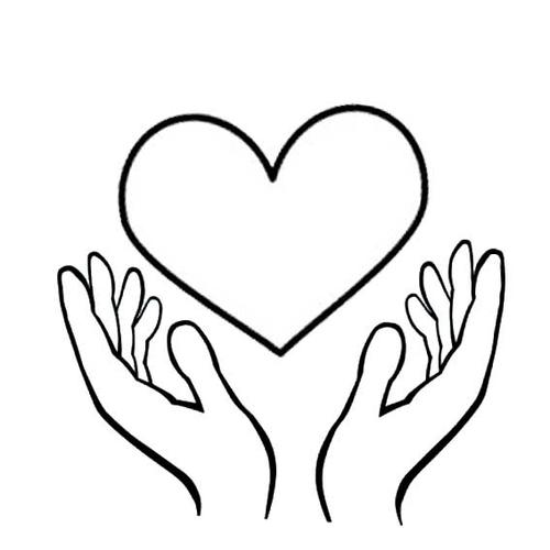 双手接爱心简笔画