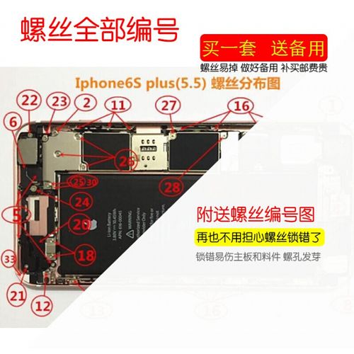 苹果6s螺丝位置图高清,6s螺丝分布图 定制苹果零部件iphone6 6p 6splus螺丝全套苹果7p整套螺丝位置图7 拍