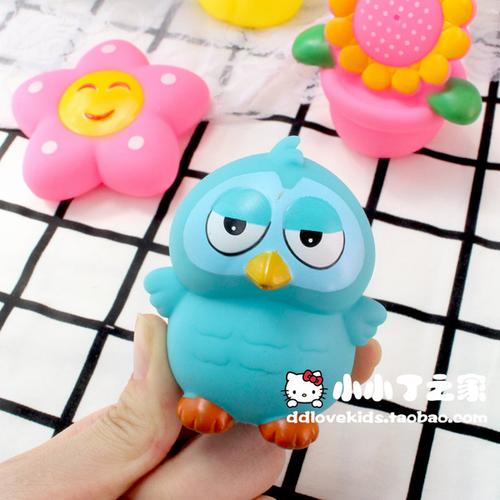 叫软胶钓鱼玩具 bb 环保搪胶婴儿宝宝儿童卡通捏捏叫玩水洗澡喷水