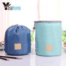 韩国圆筒化妆包收纳袋洗漱袋抽绳束口袋大容量分层防水旅行化妆袋