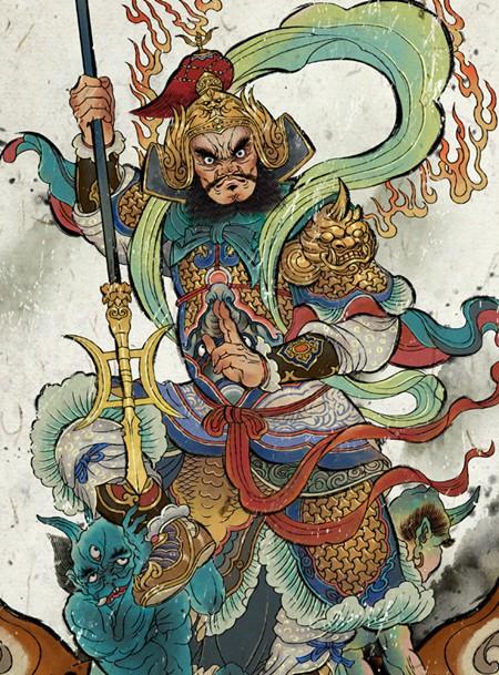 腻害了,趋避鬼邪的门神插画设计