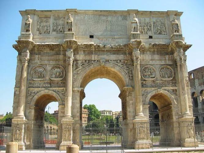 是罗马城现存的三座凯旋门中年代最晚的一座.