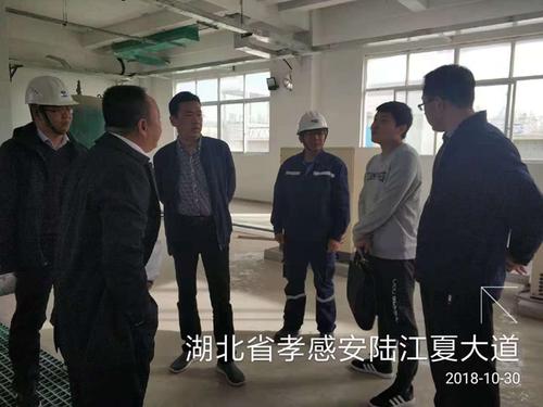 孝感市环保局副局长昌国平检查安陆市现有污水厂运行及在建污水处理厂