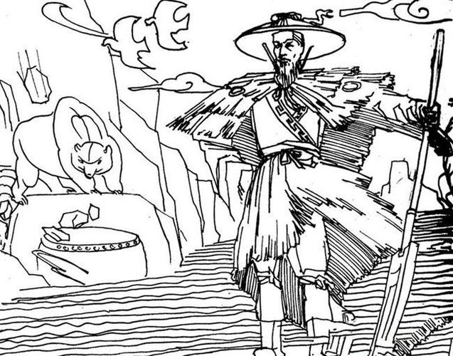 大禹治水简笔画 历史名人简笔画