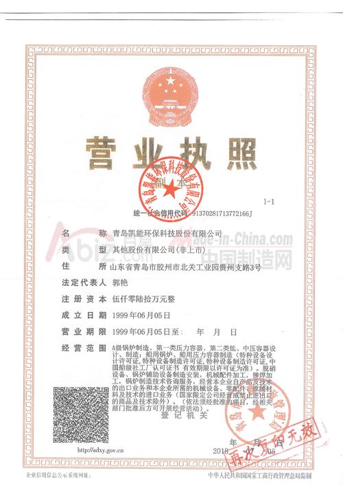 青岛凯能环保科技股份有限公司