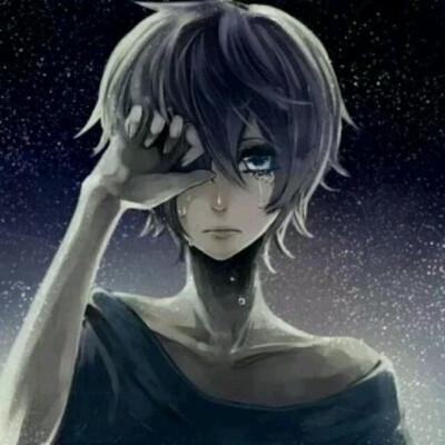 动漫哭泣男生