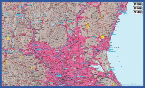 茨城县地图高清版大地图(点击查看大图)      茨城县是日本本州岛