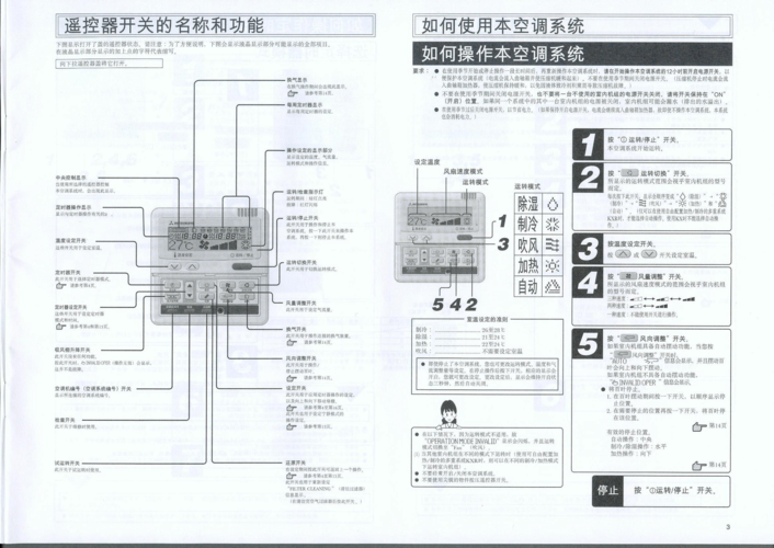 三菱重工kx6空调使用说明书