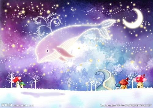 星空动漫儿童房背景墙图片