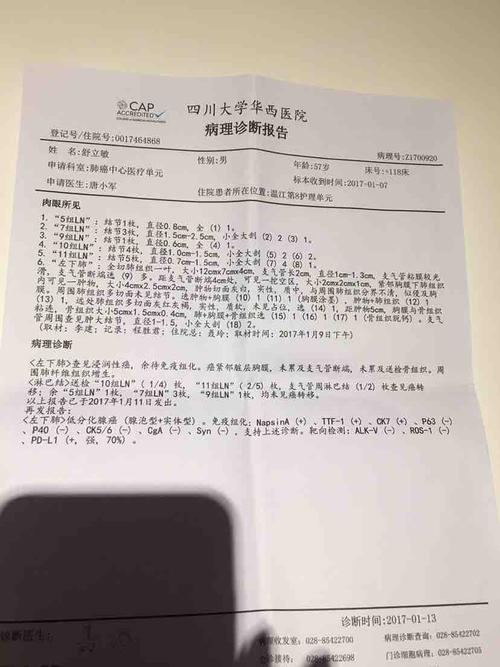 爸爸的病理报告出来了!最热贴_圈子 - 肺癌帮