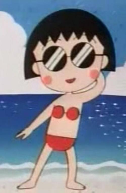 我想要这个图片,能把樱桃小丸子的身子全部当头像的照片.