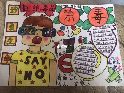 禁毒绘画_绘画_手抄报_文化_阅读