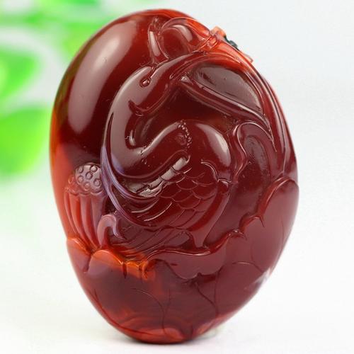 35.97克 精品天然南红玛瑙一路连科挂件 n1274