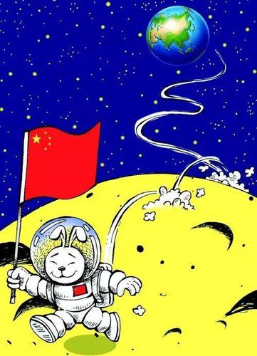 奇妙的探月之旅简笔画