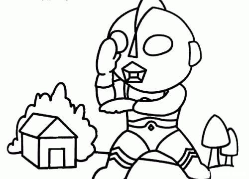 幼儿简笔画画奥特曼