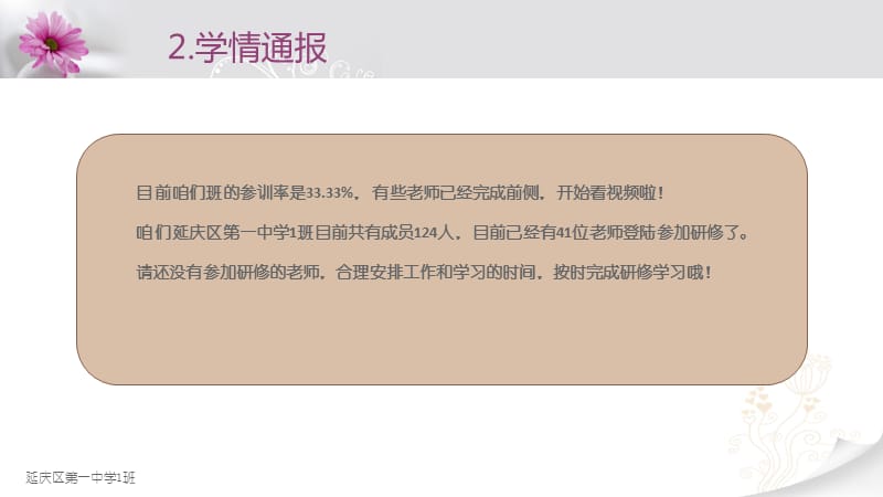延庆区第一中学1班_学习简报第一期
