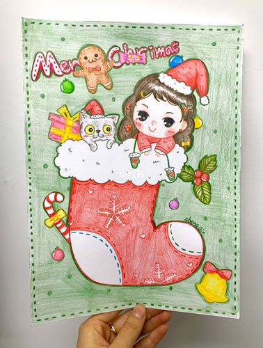 90圣诞节彩铅插画90_圣诞节去哪玩_彩铅_插画_绘画_彩铅画_寻找