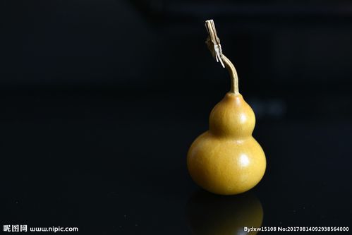 静物拍摄葫芦瓜黑色背景图片