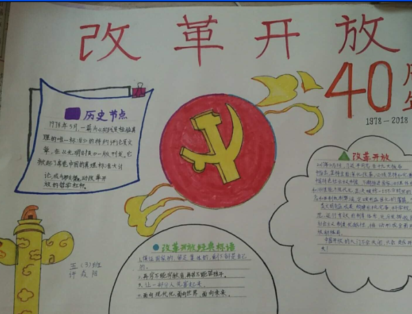 有关改革开放的简易手抄报 简易手抄报