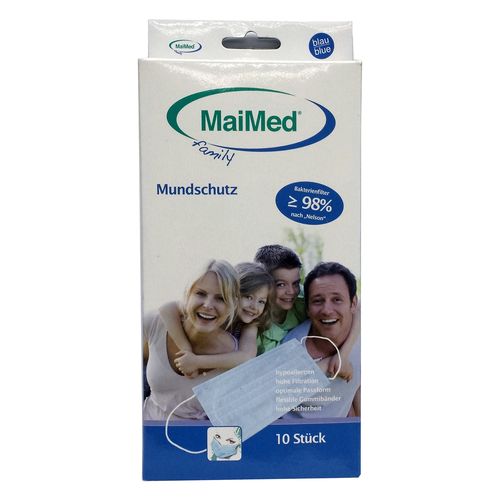 maimed 成人口罩 3层 蓝色 独立包装 (10个/盒)