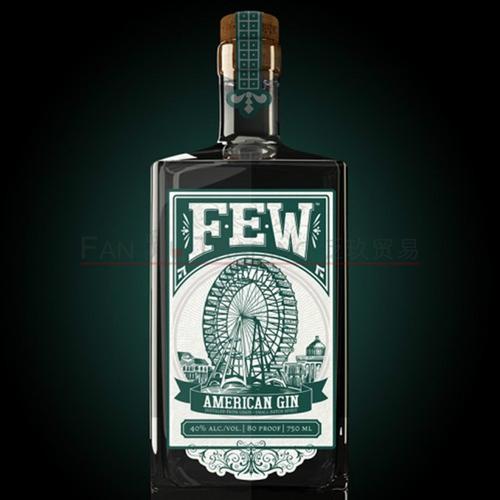 美国洋酒原瓶进口fewamericangin富优美式金酒金酒