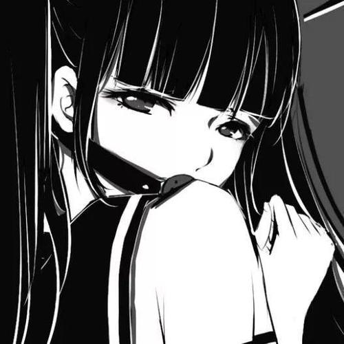 招桃花的温柔动漫黑白女生头像