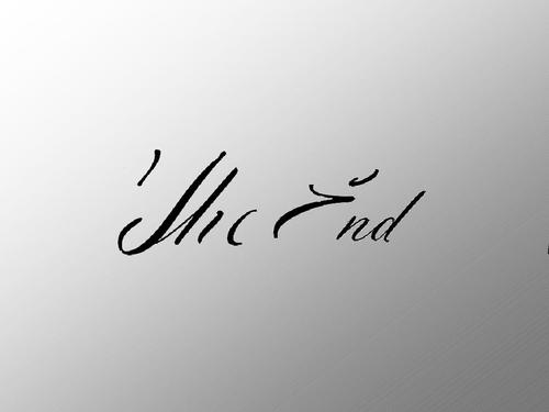书写结束语动态ppt素材 the end幻灯片结束页面