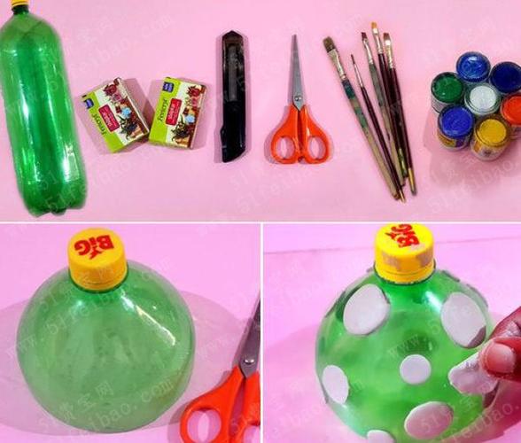 饮料瓶制作彩雀吊坠风铃diy做法 - 废物利用手工diy小