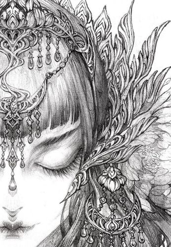 素描/线稿/黑白插画/速写