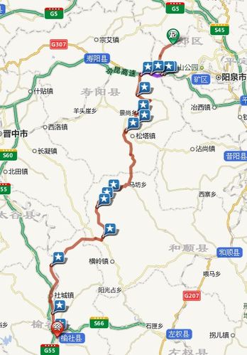 想知道: 山西省 盂县到榆社低速有多少公里 在哪