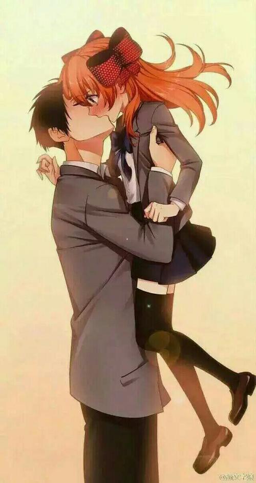 求动漫男生和女生在一起的图片