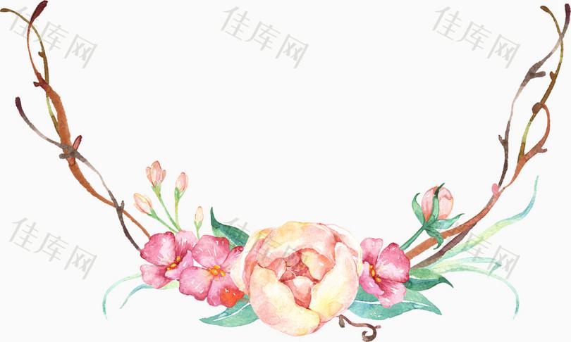 手绘小清新装饰花