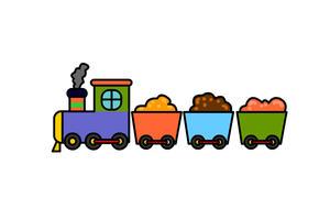 玩具小火车简笔画步骤图