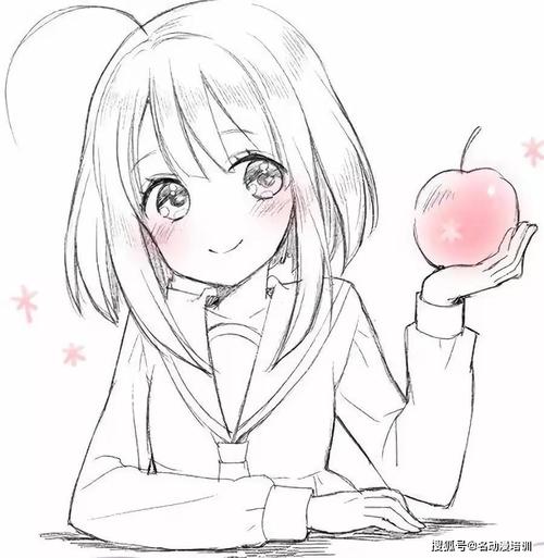 动漫人物铅笔画作品