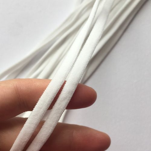深圳口罩绳工厂供应5mm口罩松紧带口罩耳带白色环保挂