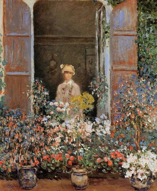 camille monet at the window, argentuil