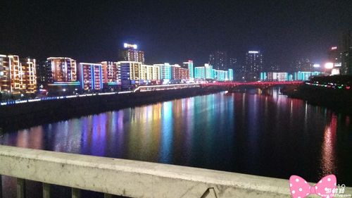 巴中巴城滨河路夜景灯光航拍