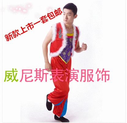 新款秧歌服男款秧歌服表演服演出服摄影服腰鼓舞服装东北二人转