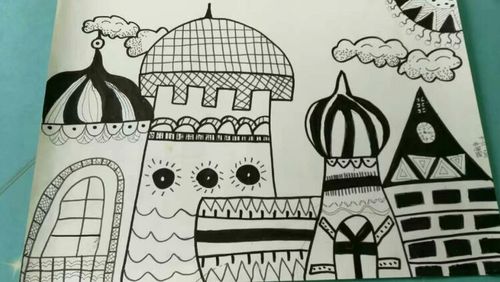 六一幼儿园老师的线条画!美呆了