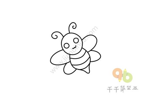 教你画 蜜蜂简笔画图片